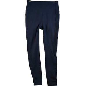 Skechers Los Angeles Womens Navy‎ Blue High Waisted Pocket Leggings Size S